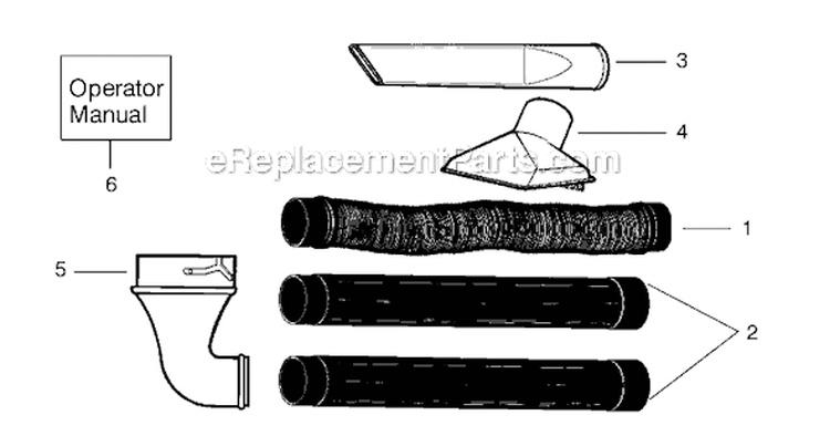 Page B Diagram and Parts List for 2565 Attachment Weed Eater Leaf Blower / Vacuum